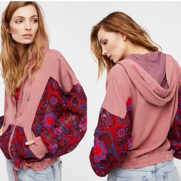 Free People zip up jacket with lace - Picture 9 of 10